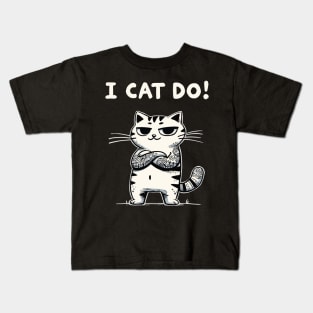 I Cat do Confident Tattoo Cat Kids T-Shirt